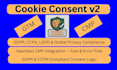 setup gdpr cookie banner, cookiebot, consent banner v2, and cmp
