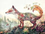 illustrate botanical and animal vector  illustration