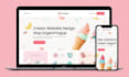 create ice cream website, dessert store, gelato shop, yoghurt website