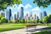draw a flat vector landscape illustration