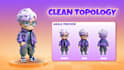 create 3d stylized cute character, cartoon, animal for 3d print and animation