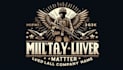 create millitary live matter text styl logo in 14 hours