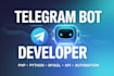 build advanced telegram bot automation with API integration