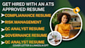 do qc analyst, data governance, risk, fraud grc, compliance, and credit resume