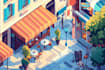 draw 2d isometric illustration