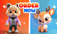 create 3d cute characters, cartoon modeling for mascot or 3d print
