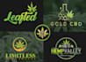 make modern cannabis cbd weed marijuana logo and any graphics design