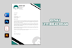 design professional and editable letterhead