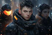 design stunning sci fi, cyberpunk, portrait art