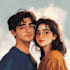 create you anime couple art portrait