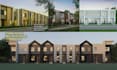 create townhouse 3d exterior rendering, attached house design