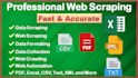 expert web database extraction conversion PDF CSV XML excel fast accurate