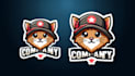 do cat hat mascot logo design with business