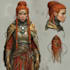 create a game character art character in unique style