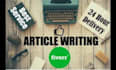 write SEO blog post and plagiarism free articles