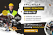 design junk removal website hauling website car salvage handyman website