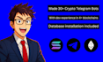 build complex crypto telegram bots for you