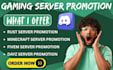fivem sever promotion, rust, dayz, minecraft server promotion, discord growth