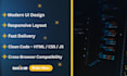 build a fully responsive website using HTML, CSS  javascript