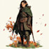 make a fantasy character design use d and d illustration