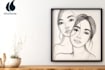 make  scribble art, abstract line portrait