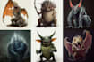 draw fantasy creatures and custom monster illustration