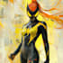 drawing custom superhero character in action