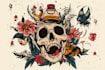 create awesome old school tattoo style design