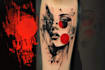 create a custom trash polka tattoo design