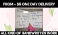 handwrite anything in a good cursive writing