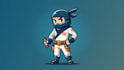 do ninja repairman mascot logo design