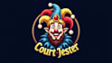 do medieval court jester head front view mascot logo