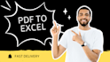 convert PDF to excel, scan pages to excel, google sheet