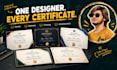 design professional certificates, awards, diplomas and certificates