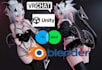 upload edit vrchat avatar furry toggles 3d model vr game dps vroid unity outfits