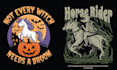 make retro t shirt horror horse logo