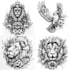 design line art traditional tattoo and tshirt design