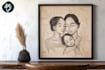 make scribble art, abstract line art portrait
