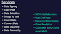 data entry, copy past and data typing