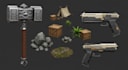 create 3d game assets, weapon, props 3d gun model for game engine and game unity