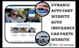 design auto part website auto insurance automobile automotive car parts website
