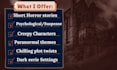 horror, thriller, suspense or mystery stories for you