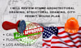 review, stamp architectural drawing structural drawings city permit plans