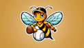 design bee baseball mascot logo with express delivery