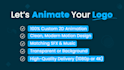 do custom logo animation, animated intro video and 2d animation