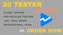 real 12 testers for google play console closed testing