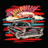 retro automotive tshirt, car show design