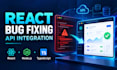fix react bugs, javascript errors and integrate rest apis