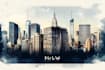 draw city skyline poster, landmarks poster