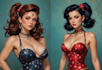 draw a pin up girl and pin up girl character art